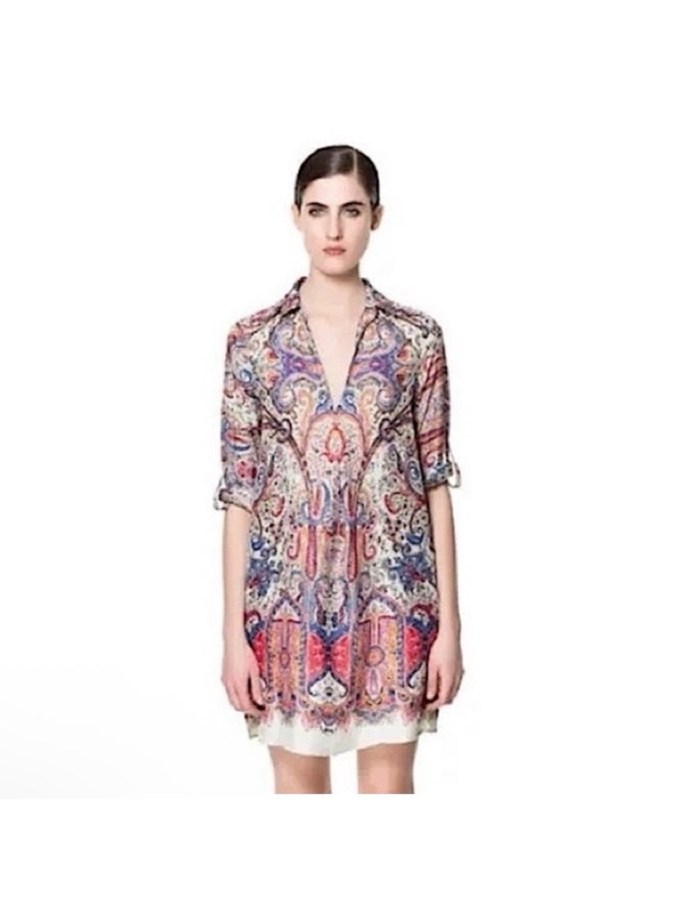 Zara Multicolor Paisley Tunic
